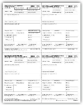 W2 4UP Laser Forms