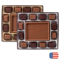 Personalized Chocolates & Candies, Milk Chocolate Truffle Gift Box - 8 oz.