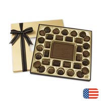 Personalized Chocolates & Candies, Milk Chocolate Truffle Gift Box - 16 oz.