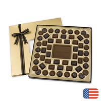 Personalized Chocolates & Candies, Milk Chocolate Truffle Gift Box - 24 oz