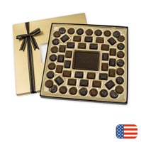 Personalized Chocolates & Candies, Dark Chocolate Truffle Gift Box - 24 oz.