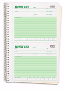 Service Call Books, Service Call Book