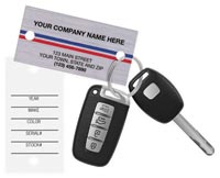 Key Tags, Auto Key Tags, Brushed Chrome