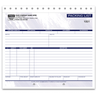 Packing Lists, Packing Lists, Carbonless, Small Format