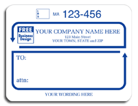 Jumbo Mailing Labels, Jumbo Shipping Labels with Ups #, Padded, White with Blue