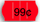 Pricing Labels, Neon Red METO 1-Line Pricing Label