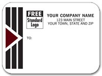 Padded Labels, Park Avenue Mailing Labels, Padded, w/ Black/Burgundy