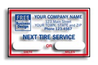 Oil Change Stickers, 