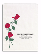 Paper Bags, Roses Bag 8 1/2 x 11