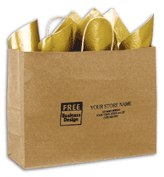 Paper Bags, Natural Shopping Bag 16 x 6 x 12 1/2