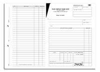 Work Orders & Invoices, Work Orders, Side-Stub, w/Carbons