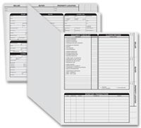 Real Estate Folders, Real Estate Folder, Right Panel List, Letter Size, Gray