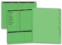 Real Estate Folders, Real Estate Folder, Left Panel List, Letter Size, Green