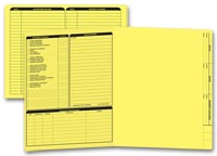 Real Estate Folders, Real Estate Folder, Left Panel List, Letter Size, Yellow