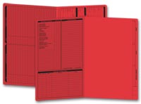Real Estate Folders, Real Estate Folder, Left Panel List, Legal Size, Red
