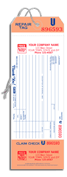 Service & Repair Forms, Repair Tags w/ Detachable Claim Check/Carbons, 3 Part