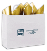 Paper Bags, White Paper Bag 16 x 6 x 12 1/2