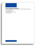 Memo Pads, Personalized Notepads, with Blue Rectangles, Small