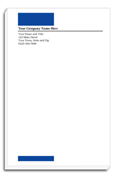 Memo Pads, Personalized Notepads, with Blue Rectangles, Large