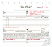 Bills of Lading,  Bills of Lading, Carbonless, Small Format