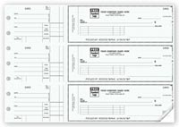 3-To-A-Page Checks, 3-On-A-Page Business Size Checks, with Side-Tear Vouchers