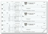 3-To-A-Page Checks, 3-On-A-Page Payroll & Disbursement Check Side-Tear Vouchers