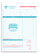 Automotive Service & Repair, Repair Estimates, Carbonless
