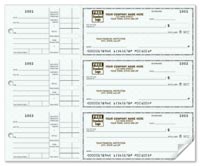3-To-A-Page Checks, 3-On-A-Page Compact Size Checks, with Side-Tear Vouchers