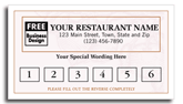 Frequent Buyer Cards, Frequent Diner Card, Harvest