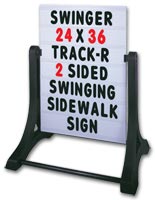 Open / Closed Signs, Standard Swinger Sidewalk Message Sign White
