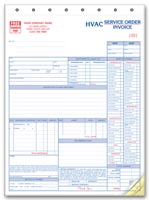 Contractor - Work Orders, Service Orders, HVAC, w/Checklist, Large Format