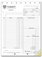 Work Orders, Carbonless, Large Format
