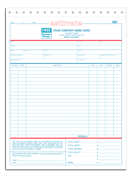 Automotive Service & Repair, Auto Repair Estimates, Large, Carbonless