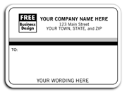 Padded Labels, Mailing Labels, Padded, White with Black & Gray Stripes