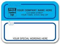 Padded Labels, Mailing Labels, Padded, White & Blue