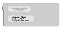 Two Window Envelopes, Double Window Gray Envelope For Voucher Checks