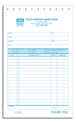 Sales Forms, Sales Slips, Classic Design, Large Format
