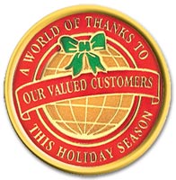 Holiday Envelope Seals, Holiday Card Seals World of Thanks Globe