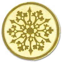 Holiday Envelope Seals, Holiday Card Seals Snowflake Gold