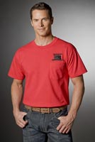 T-Shirts, 100% Heavyweight Cotton T-Shirts SS, w/ Pkt, Embroidered
