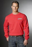 T-Shirts, 100% Cotton T-Shirts LS, No Pocket, Embroidered