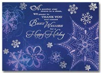 Corporate Greeting Cards, Professional Holiday Cards Snowflake Sentiment