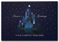 Personalized Greeting Cards, Holiday Cards Starlit Skyline