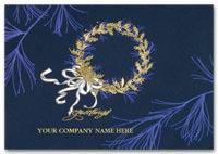 Personalized Greeting Cards, Holiday Cards Gleaming Wreath