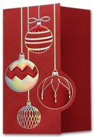 Contemporary Greeting Cards, Holiday Cards Ornamental Attention