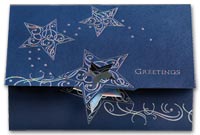 Contemporary Greeting Cards, Holiday Cards Sprinkled with Stars