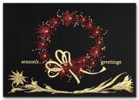 Patriotic & Traditional Greeting Cards, Holiday Cards Poinsettia Wreath