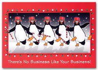 Humorous Greeting Cards, Professional Holiday Cards Penguin Parade