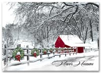Snow Scenes and Warm Weather Greeting Cards, Holiday Cards Cozy In The Country