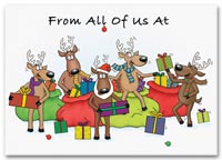 Whimsical Greeting Cards, Professional Holiday Cards Jolly Reindeer